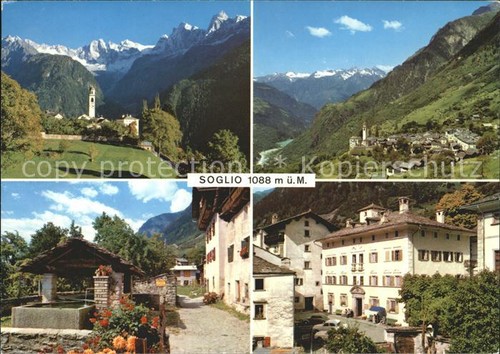 Soglio dorfpartien kirche - soglio,
