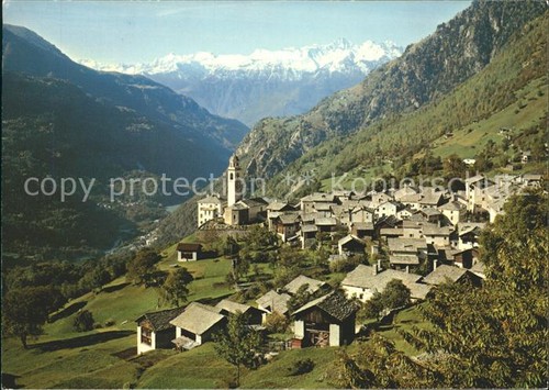 Soglio bergell totalansicht - soglio,