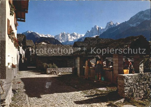 Soglio dorfmotiv mit - soglio,