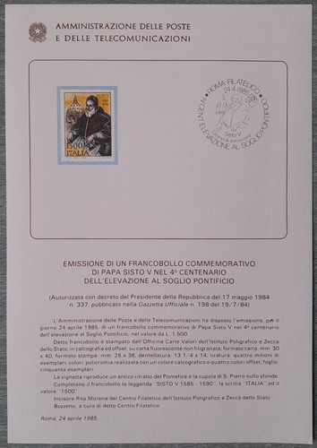 Philatelistisches folder papst - philatelistisches,