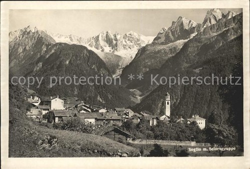 Soglio mit scioragruppe - soglio,